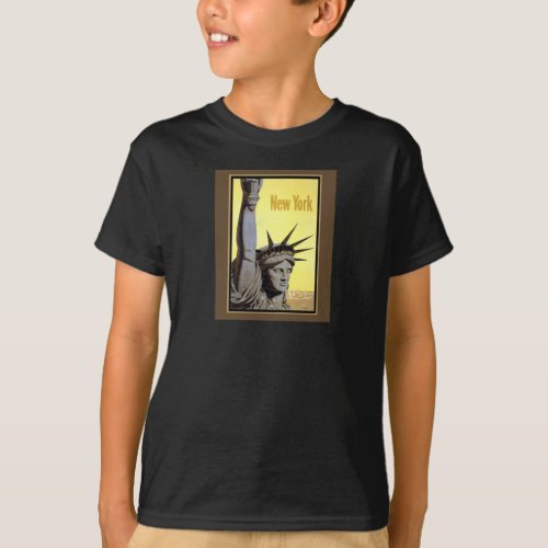 statue of liberty new york travel poster T_Shirt