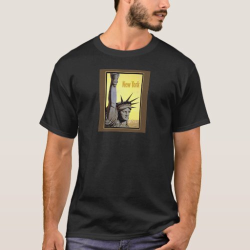 statue of liberty new york travel poster T_Shirt