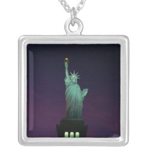 Statue of Liberty, New York, USA 7 Silver Plated Necklace