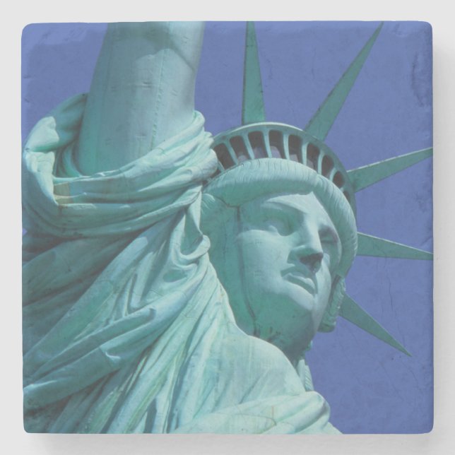 Statue of Liberty, New York, USA 8 Stone Coaster (Front)
