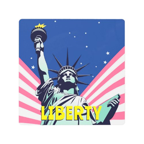 Statue of Liberty New York Vibrant Pop Art