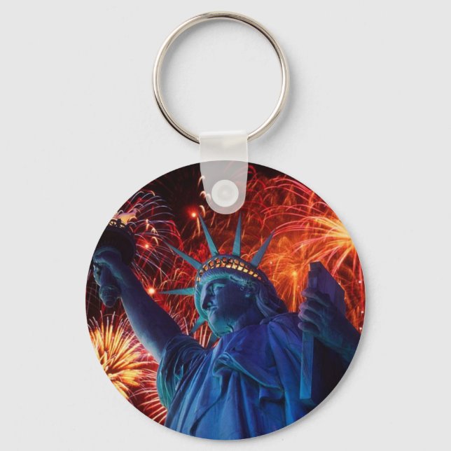 Statue_Of_Liberty_ NewYork _Harbor. Keychain (Front)