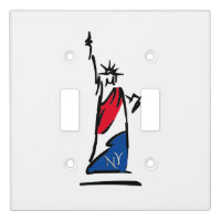Statue of Liberty NY Red White and Blue