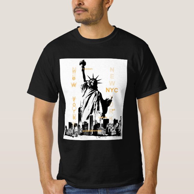 Statue Of Liberty Nyc New York Manhattan Mens T-Shirt (Front)