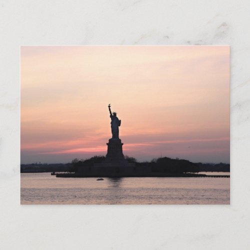 STATUE OF LIBERTY NYC SUNSET POSTCARDS