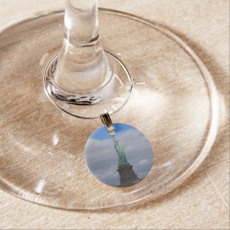 Statue of Liberty NYC Wine Glass Charm