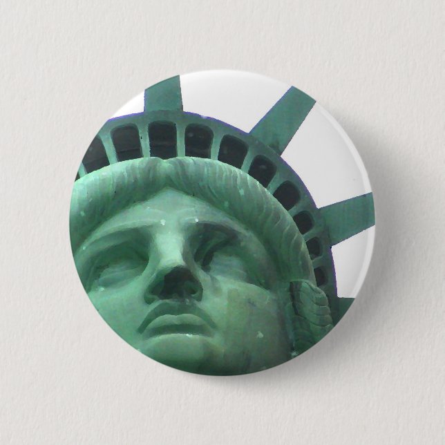 Statue of Liberty Oil Effect Button (Front)