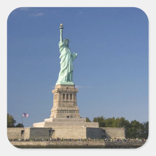 Statue of Liberty on Liberty Island in New 2 Square Sticker