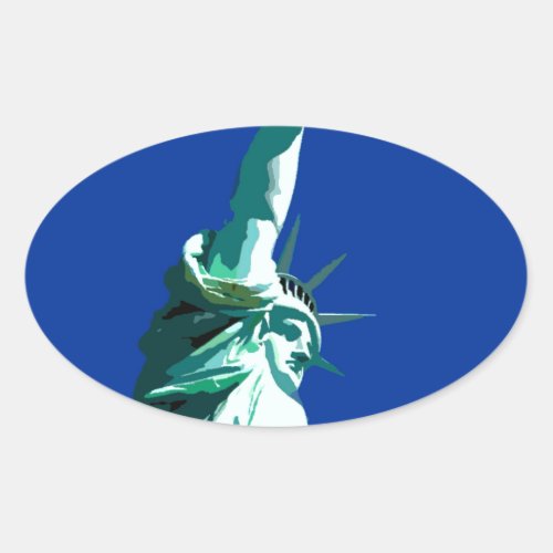 Statue of Liberty Oval Sticker