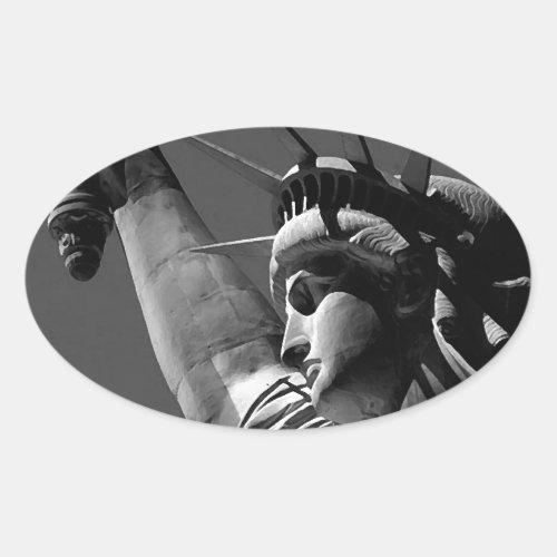 Statue of Liberty Oval Sticker