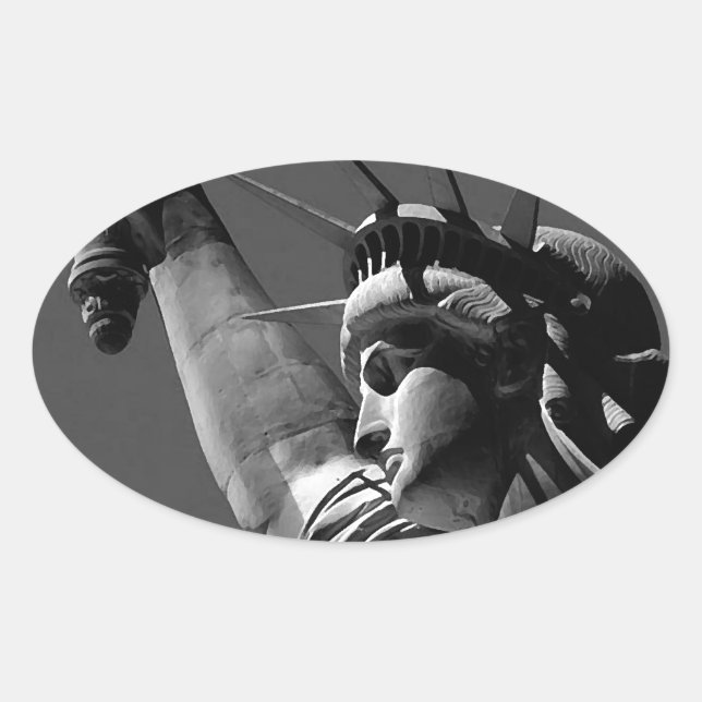 Statue of Liberty Oval Sticker (Front)