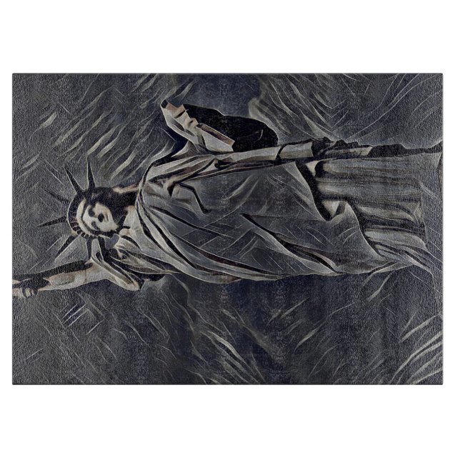 Statue of Liberty painting Cutting Board (Front)