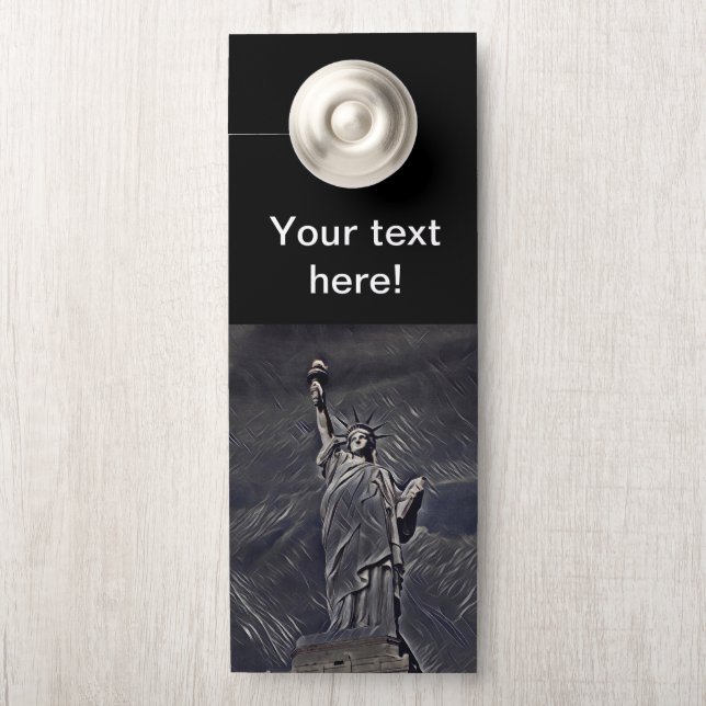 Statue of Liberty painting Door Hanger (On Knob)