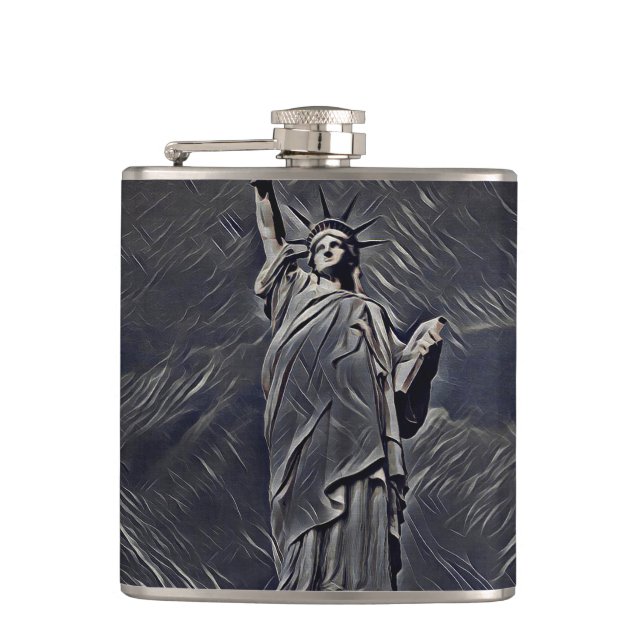 Statue of Liberty painting Flask (Front)