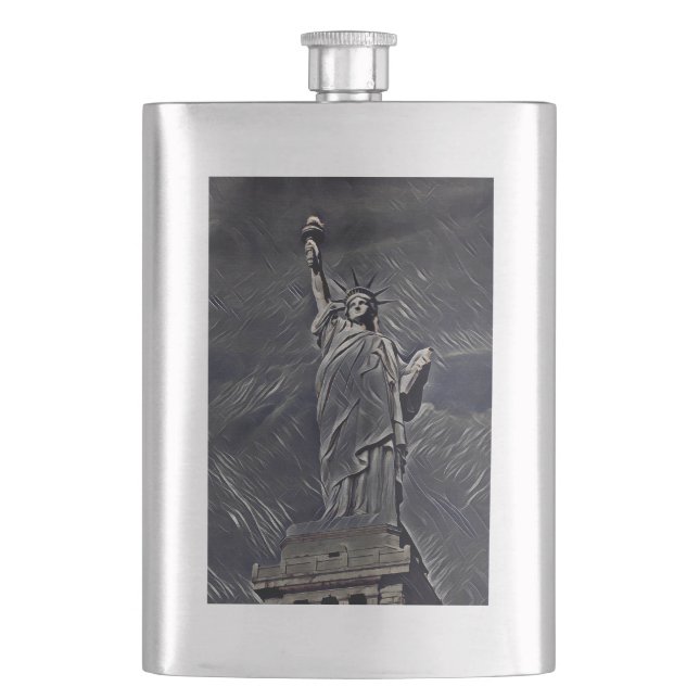 Statue of Liberty painting Flask (Front)