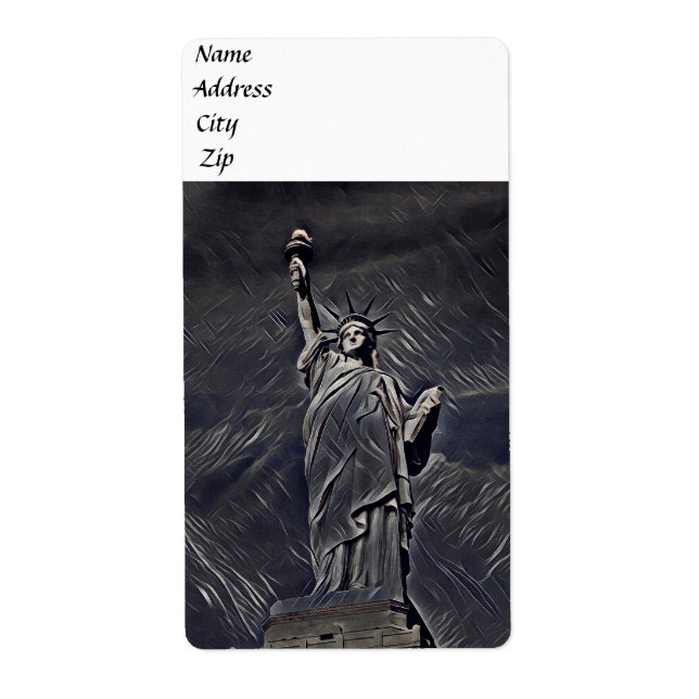 Statue of Liberty painting Label (Front)