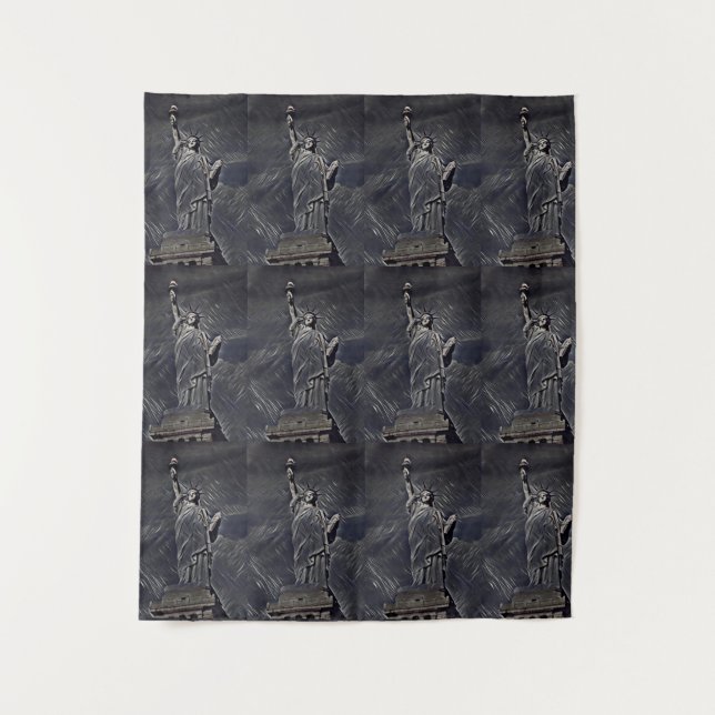 Statue of Liberty painting Tapestry (Front)