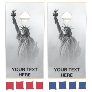 STATUE OF LIBERTY PATRIOTIC CORNHOLE SET