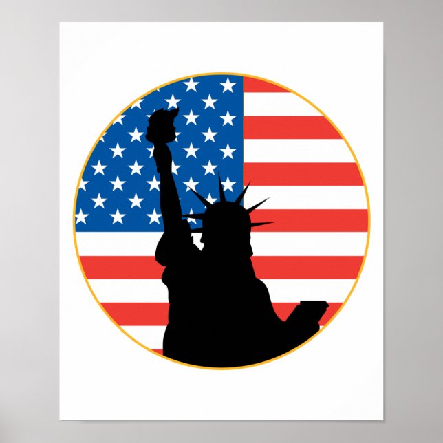 Statue Of Liberty Patriotic Design Poster (Front)