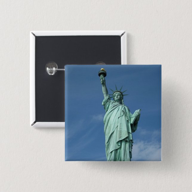 Statue of liberty photo button (Front & Back)