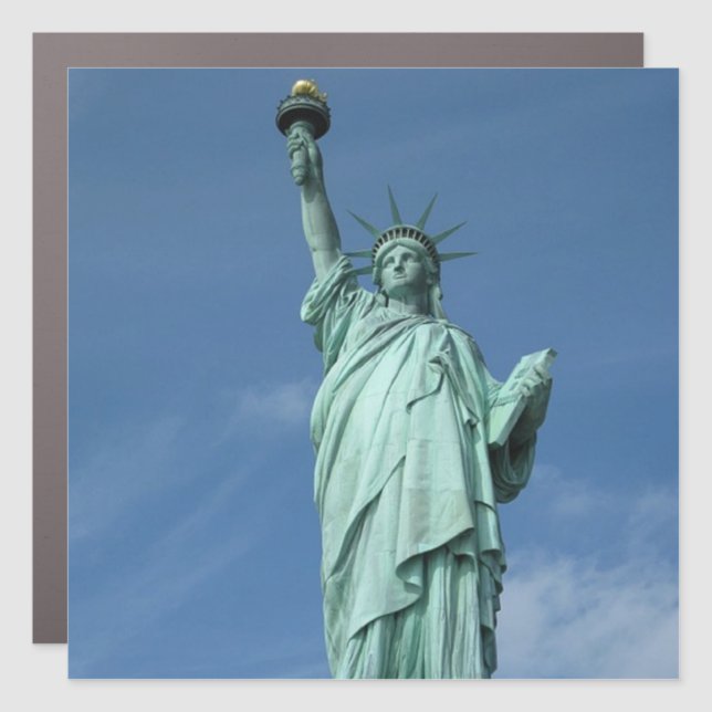 Statue of liberty photo car magnet (Front)