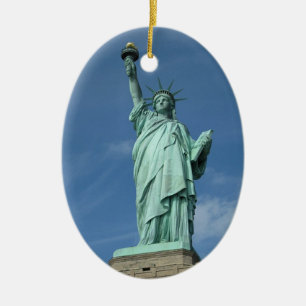 Statue of liberty photo ceramic ornament