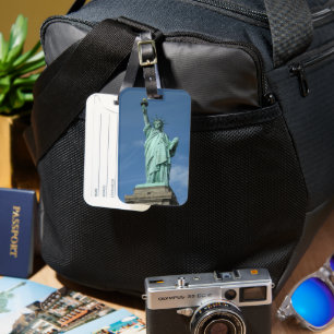 Statue of liberty photo luggage tag