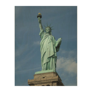Statue of liberty photo wood wall art
