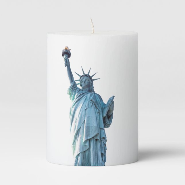 Statue of liberty  pillar candle (Front)