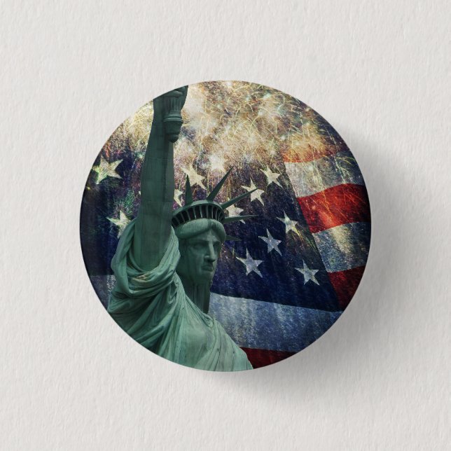 Statue of Liberty Pinback Button (Front)