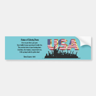 Statue of Liberty Poem, A Nation of Immigrants Bumper Sticker
