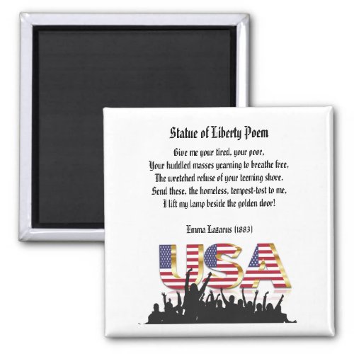 Statue of Liberty Poem A Nation of Immigrants Magnet