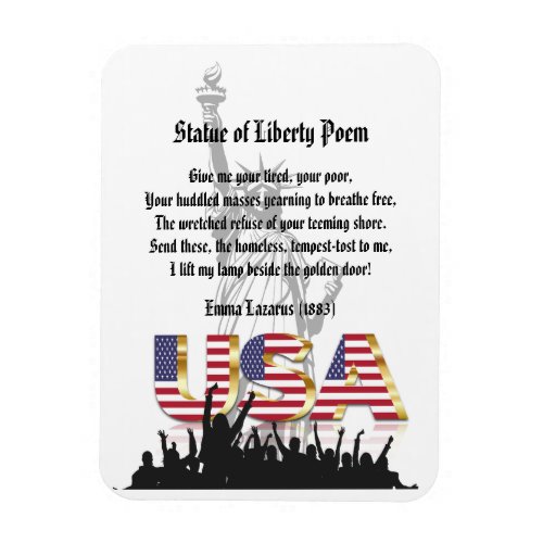 Statue of Liberty Poem A Nation of Immigrants Magnet