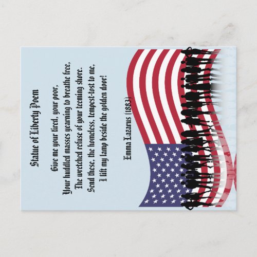 Statue of Liberty Poem A Nation of Immigrants Postcard
