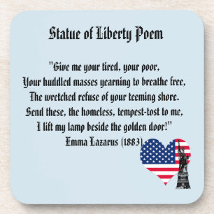 Statue of Liberty Poem Beverage Coaster