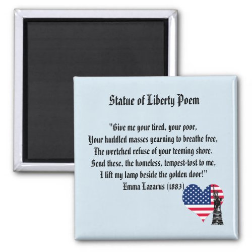 Statue of Liberty Poem Magnet
