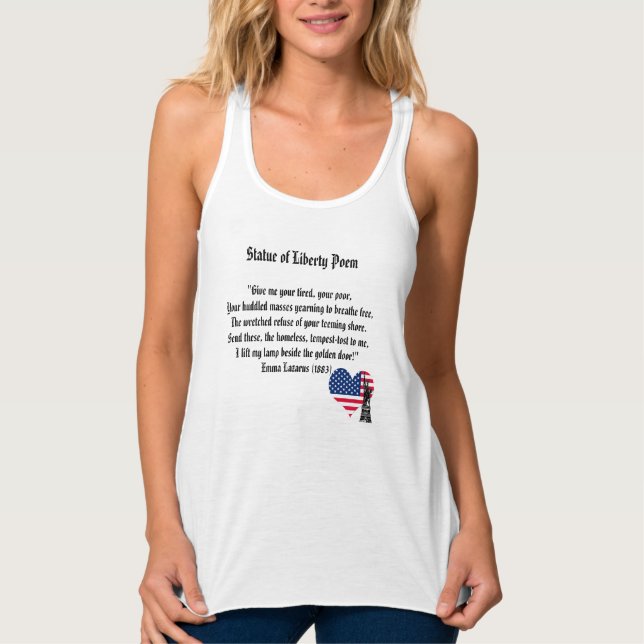 Statue of Liberty Poem Tank Top (Front)