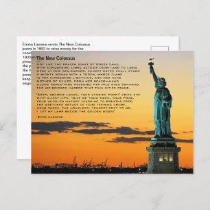 Statue of Liberty Poem, The New Colossus Postcard