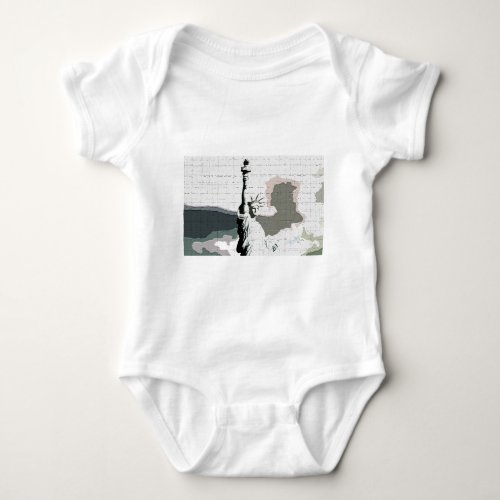 Statue of Liberty Pop Art Baby Bodysuit