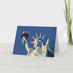 Statue of Liberty Pop Art Card