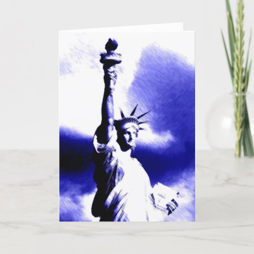 Statue of Liberty Pop Art Card