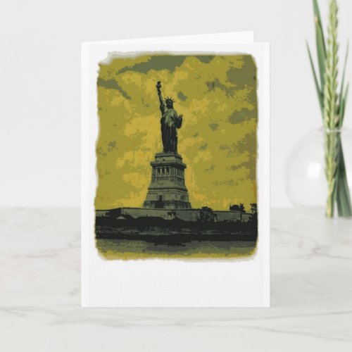 Statue of Liberty Pop Art Card