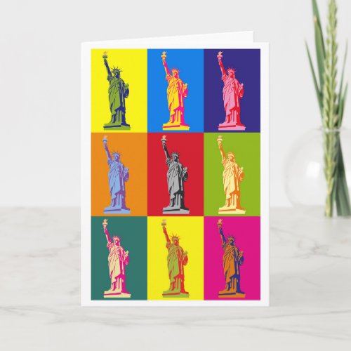 Statue of Liberty Pop Art Card