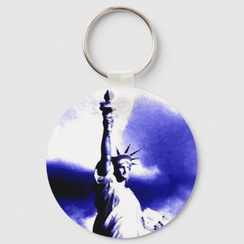 Statue of Liberty Pop Art Keychain