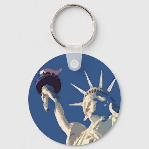 Statue of Liberty Pop Art Keychain