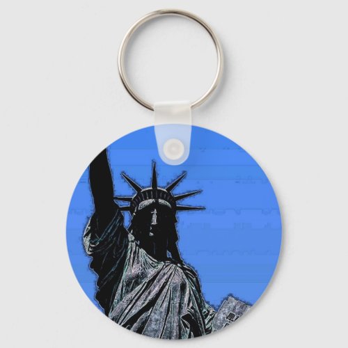 Statue of Liberty Pop Art Keychain