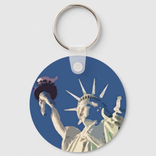 Statue of Liberty Pop Art Keychain