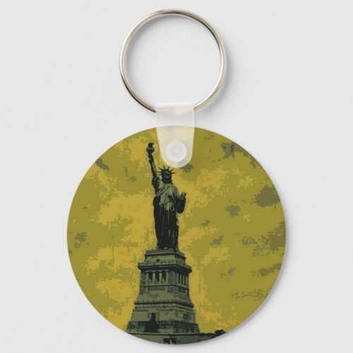 Statue of Liberty Pop Art Keychain