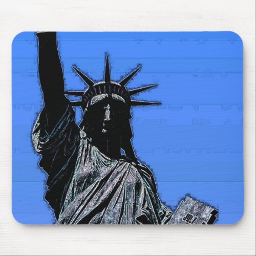 Statue of Liberty Pop Art Mouse Pad