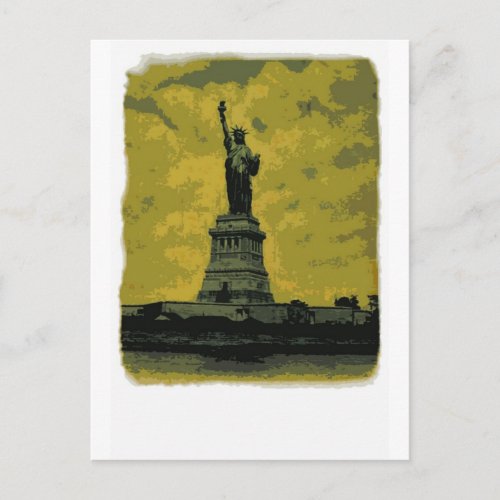 Statue of Liberty Pop Art Postcard